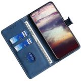 Stitching Skin Feel Magnetic Buckle Horizontal Flip PU Leather Case with Holder & Card Slots & Wallet For iPhone 6S Plus / 6 Plus(Blue)