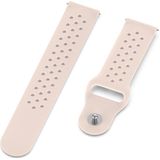 For Samsung Galaxy S3 / Galaxy Watch 46mm Vent Hole Silicone Watch Strap(Light Pink)