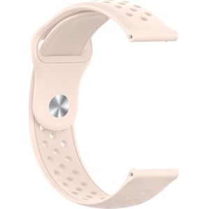 For Samsung Galaxy S3 / Galaxy Watch 46mm Vent Hole Silicone Watch Strap(Light Pink)