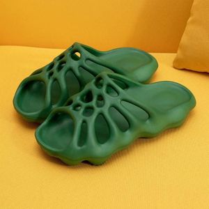 Women Hole Wave Home Indoor Slippers  Size: 42-43(Green)