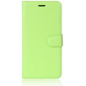For Galaxy A8 (2018) Litchi Texture Horizontal Flip Leather Case with Holder & Card Slots & Wallet(Green)