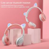 M6 Luminous Cat Ears Two-color Foldable Bluetooth Headset with 3.5mm Jack & TF Card Slot(Blue)