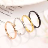 Female Stainless Steel Titanium Steel Ring  Ring Size:8(Silver)