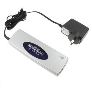 Hi-speed USB 2.0 Docking Station with 8 Port (2xUSB 2.0 + PS2 Mouse + PS2 Keyboard + RS232 + DB25 + LAN + Upstream) Silver