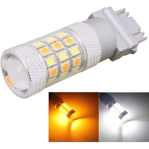 T25 8W 420LM White + Yellow Light 42 LED 2835 SMD Car Brake Light Steering Light Bulb  DC 12V