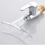 Bathroom Hot Cold Water Faucet Wine Glass Waterfall Faucet(Transparent)