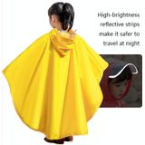 Cycling Children Raincoat Students Thickened Waterproof Cape Poncho  Size: L(Yellow)