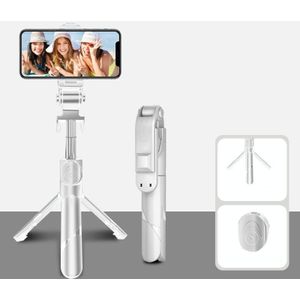 Bluetooth White XT02 360-Degree Rotating Multi-Function Retractable Mobile Phone Selfie Stick To Shoot Live TV Drama Tripod