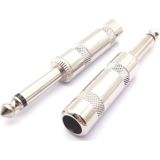 10 PCS 6.35mm Two-core Audio Welding Mono Mixer Microphone Speaker Plug