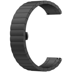 For Garmin Vivoactive 3 Metal Replacement Wrist Strap Watchband(Black)