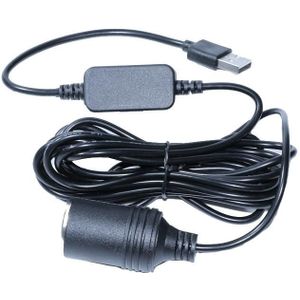 5V Turn 12V USB To Cigarette Lighter Socket Female Head Driving Recorder Mobile Power Cord  Specification: 2m