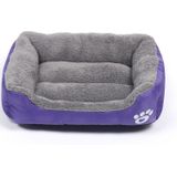 Candy Color Four Seasons Genuine Warm Pet Dog Kennel Mat Teddy Dog Mat  Size: M  54×42×12cm (Purple)