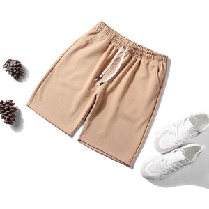 Men Casual Loose 5-pants Shorts (Color:Khaki Size:L)