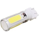 2PCS T25 Dual Wires 1250LM 20W + 5W 5 x COB LED White Light Brake Light Daytime Running Light Bulb  DC 12V