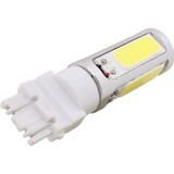 2PCS T25 Dual Wires 1250LM 20W + 5W 5 x COB LED White Light Brake Light Daytime Running Light Bulb  DC 12V