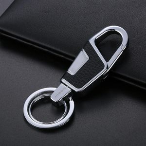 JOBON ZB-6611 Car Keychain Men Waist Hanging Keychain Simple Key Rings(Silver)