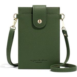 T6029 Niche Messenger Bag Thin Ladies Mobile Wallet(Green)