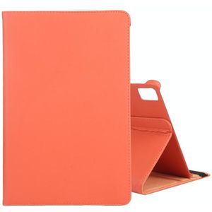 For Huawei MatePad Pro 12.6 2021 360 Degree Rotation Litchi Texture Horizontal Flip Leather Case with Holder(Orange)