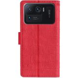 For Xiaomi Mi 11 Ultra Skin Feel Crocodile Texture Magnetic Clasp Horizontal Flip PU Leather Case with Holder & Card Slots & Wallet(Red)