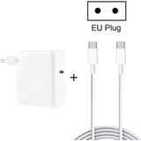2 in 1 PD 30W USB-C / Type-C + 3A PD 3.0 USB-C / Type-C to USB-C / Type-C Fast Charge Data Cable Set  Cable Length: 2m  EU Plug