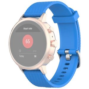 18mm Texture Silicone Wrist Strap Watch Band for Fossil Female Sport / Charter HR / Gen 4 Q Venture HR (Sky Blue)