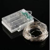 5m Silver Copper Wire String Light  50 LEDs 3 x AA Batteries Box Fairy Lamp Decorative Light with Remote Control  DC 5V