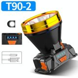 LED Night Fishing Charge Head Light Outdoor Camping Fishing Miner Light Searchlight Head-Mounted Flashlight With Charge Display  Colour: 40 Lamp Beads White Light