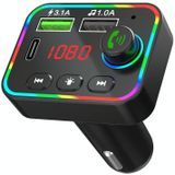 F4 Car MP3 Player FM Transmitter Colorful Backlight USB Charger Dual USB Car Accessories