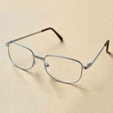 Full Metal Frame Resin Lenses Presbyopic Glasses Reading Glasses +2.00D(Silver)