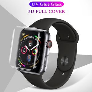 UV Liquid Curved Full Glue Full Screen Tempered Glass for Apple Watch Series 44mm