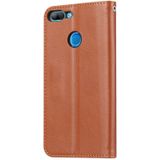 Knead Skin Texture Horizontal Flip Leather Case for Huawei Honor 9 Lite / Honor 9i  with Photo Frame & Holder & Card Slots & Wallet(Brown)