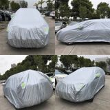 PVC Anti-Dust Sunproof SUV Car Cover with Warning Strips  Fits Cars up to 4.7m(183 inch) in Length