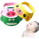 2 PCS Baby Kids Cap Shower Cap Baby Bath Cap Shower Hat Bath Visor Kids Bath Wash Hair Shield Hat(Pink Pig)