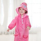 2 PCS Outdoor Cute Waterproof Kids Rain Coat Kids Animal Style(Pink)