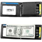 RFID Anti-theft Leather Men Wallet(Carbon Fiber Texture)