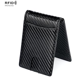 RFID Anti-theft Leather Men Wallet(Carbon Fiber Texture)