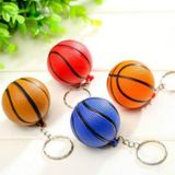 5 PCS Plastic Mini Basketball Keychain Men Car Key Ring Sports Souvenir Holiday Gift Random Color Delivery(As Show)