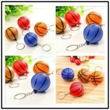 5 PCS Plastic Mini Basketball Keychain Men Car Key Ring Sports Souvenir Holiday Gift Random Color Delivery(As Show)