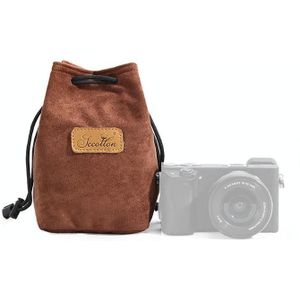 S.C.COTTON Liner Shockproof Digital Protection Portable SLR Lens Bag Micro Single Camera Bag Square Brown S