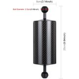 PULUZ 9.84 inch 25cm Length 80mm Diameter Dual Balls Carbon Fiber Floating Arm  Ball Diameter: 25mm  Buoyancy: 600g