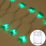 2.5m Spider Design Green Light Halloween Series LED String Light  20 LEDs 3 x AA Batteries Box Operated Party Props Fairy Decoration Night Lamp