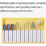 Nail Alloy Tungsten Steel Ceramic Grinding Machine Accessories Nail Grinding Heads Set Polishing Tool  Color Classification: BH-01