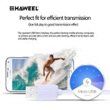 HAWEEL 3m High Speed Micro USB to USB Data Sync Charging Cable  For Samsung  Xiaomi  Huawei  LG  HTC  The Devices with Micro USB Port(White)