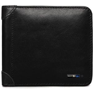 Mannen Lederen Business Wallet Smart Anti-Lost Anti-Theft Wallet  Style: Smart (Black)