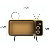 TV-JCZN-010 Desktop Retro TV Style Mobile Phone Stand with Bluetooth Audio(Brown Bluetooth)