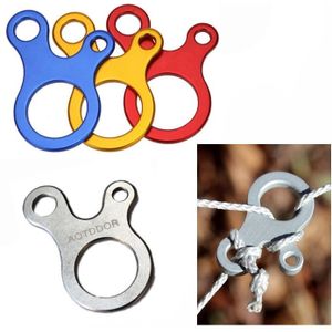 10 PCS Camping Tent Cord Rope Fastener Carabiner Hook Hanger Tightener Wind Rope Buckles(Silver)