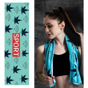 2 PCS Fitness Cold Towel Outdoor Sports Cooling Quick-Drying Towel  Size: 100 x 30cm(Maple)