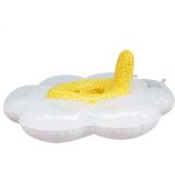 Children Sun Flower Seat Ring Swimming Ring Baby Inflatable Lifebuoy with Pillow