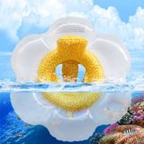 Children Sun Flower Seat Ring Swimming Ring Baby Inflatable Lifebuoy with Pillow