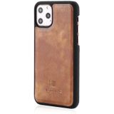 DG.MING Crazy Horse Texture Flip Detachable Magnetic Leather Case with Holder & Card Slots & Wallet for iPhone 11 Pro(Brown)